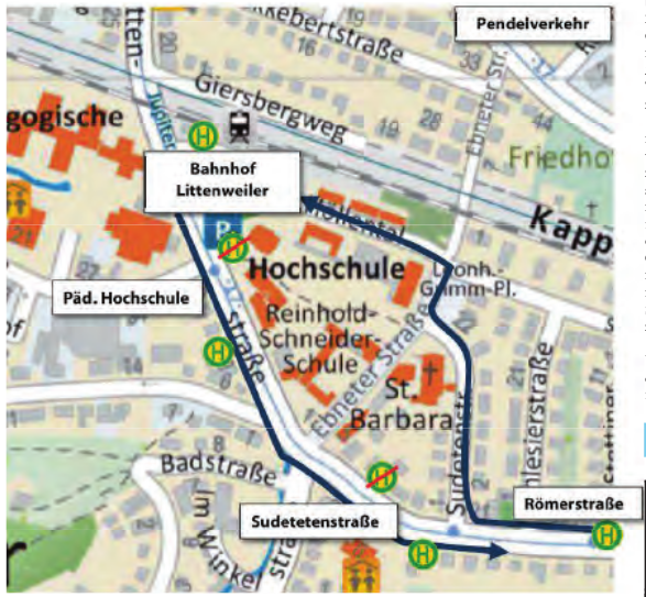 Plan Bahnübergang Lindenmattenstraße - Baustelle 2018
